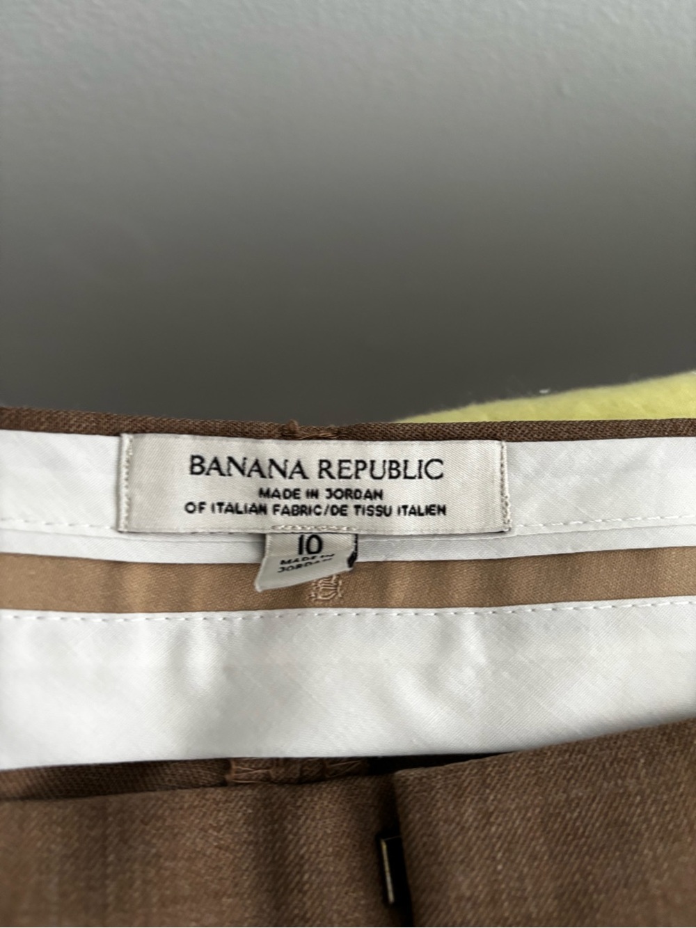 Banana Republic Wool Brown Straight-Leg  Trousers - Picture 3 of 9
